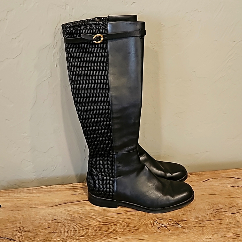 Cole Haan Stretch Knee-high Leather Boots